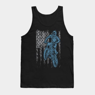 DIRTBIKE USA FLAG 3 Tank Top